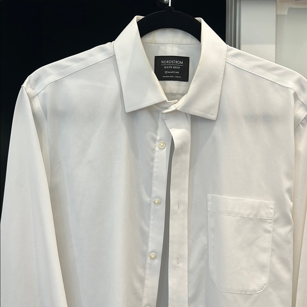 Nordstrom White Dress Shirt Classic Formal Style